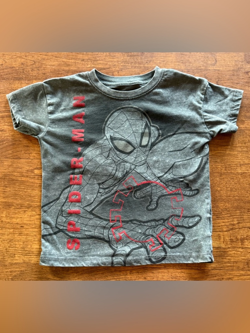 Marvel Spider-Man Grey and Red Graphic Tee